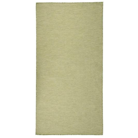 Berkfield Outdoor Flatweave Rug 100x200 cm Green