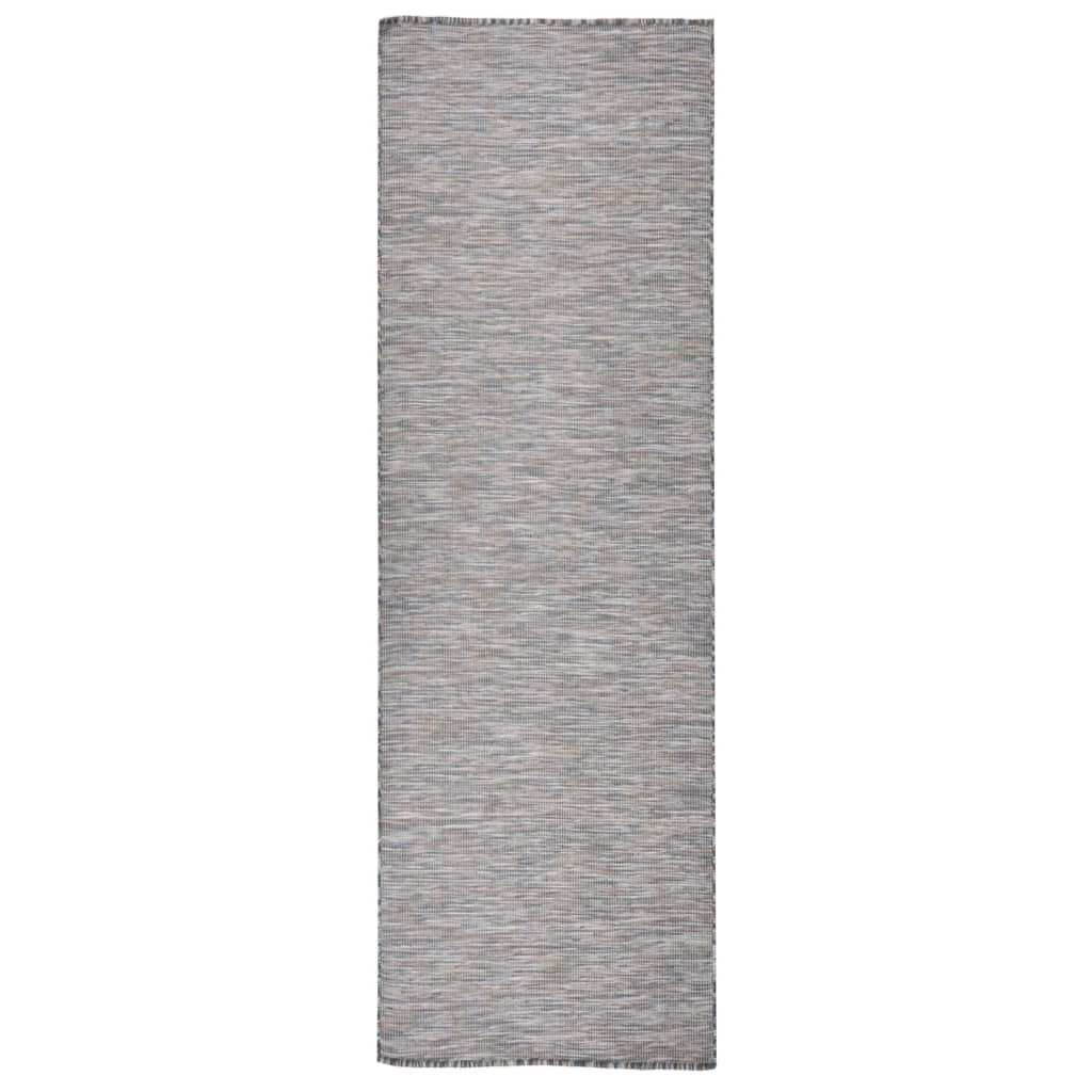 Berkfield Outdoor Flatweave Rug 80x250 cm Brown and Blue