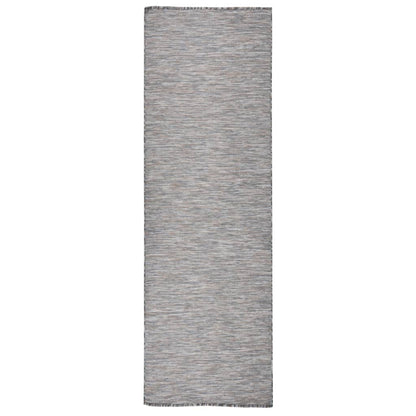 Berkfield Outdoor Flatweave Rug 80x250 cm Brown and Blue