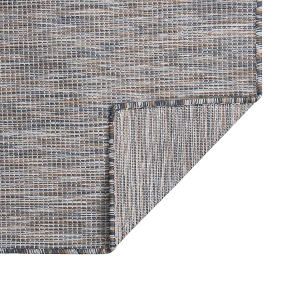 Berkfield Outdoor Flatweave Rug 80x250 cm Brown and Blue