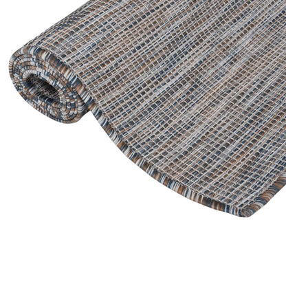 Berkfield Outdoor Flatweave Rug 80x250 cm Brown and Blue