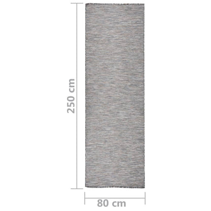 Berkfield Outdoor Flatweave Rug 80x250 cm Brown and Blue