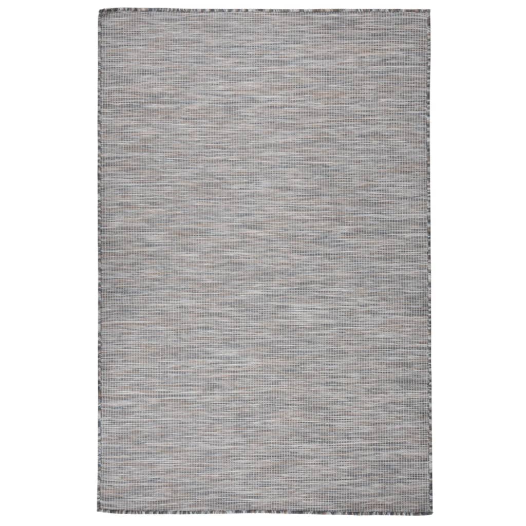 Berkfield Outdoor Flatweave Rug 120x170 cm Brown and Blue
