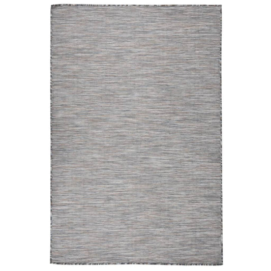 Berkfield Outdoor Flatweave Rug 120x170 cm Brown and Blue