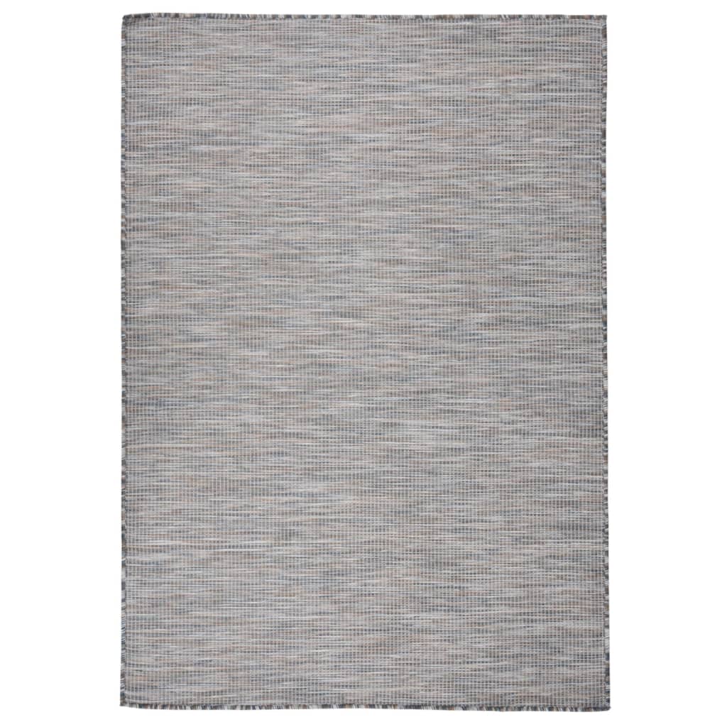 Berkfield Outdoor Flatweave Rug 140x200 cm Brown and Blue