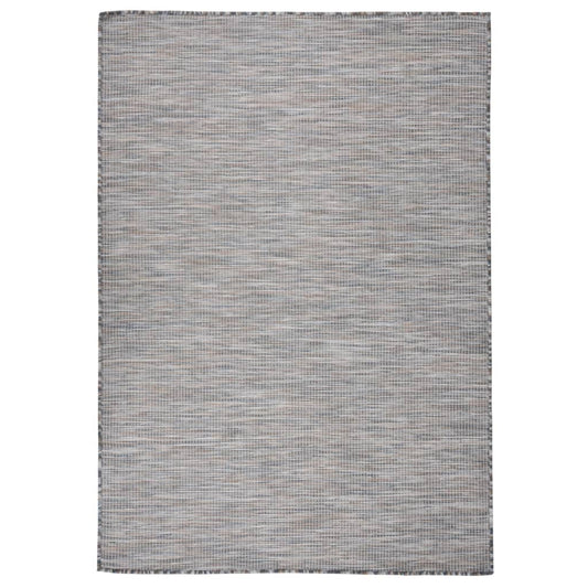Berkfield Outdoor Flatweave Rug 140x200 cm Brown and Blue