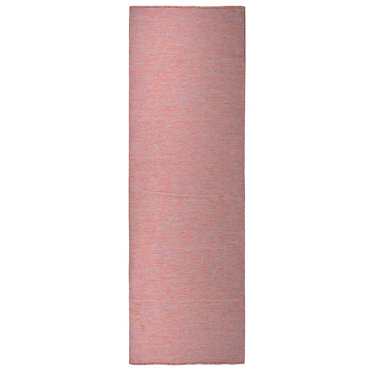 Berkfield Outdoor Flatweave Rug 80x250 cm Red