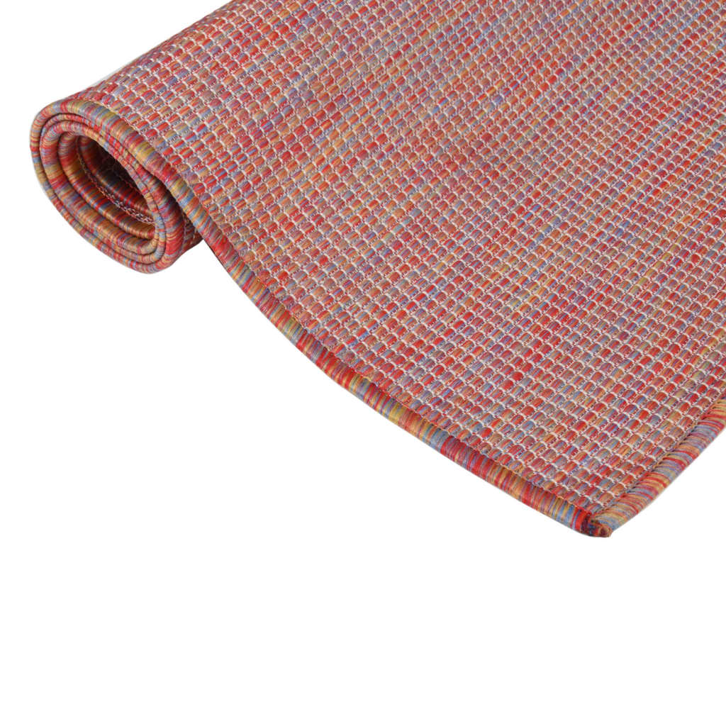 Berkfield Outdoor Flatweave Rug 80x250 cm Red