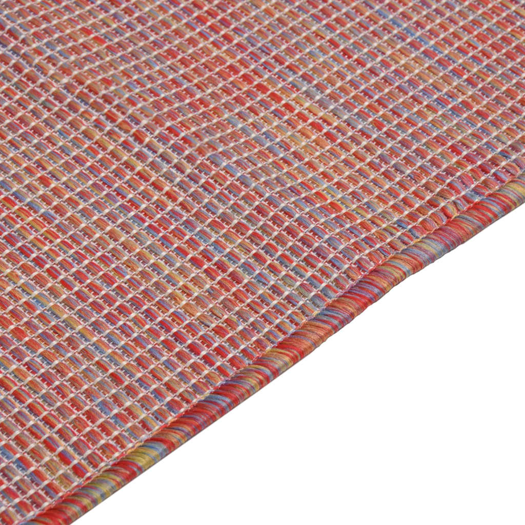 Berkfield Outdoor Flatweave Rug 80x250 cm Red