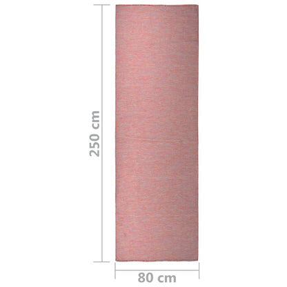 Berkfield Outdoor Flatweave Rug 80x250 cm Red