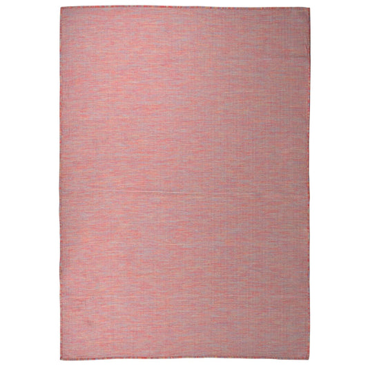 Berkfield Outdoor Flatweave Rug 140x200 cm Red