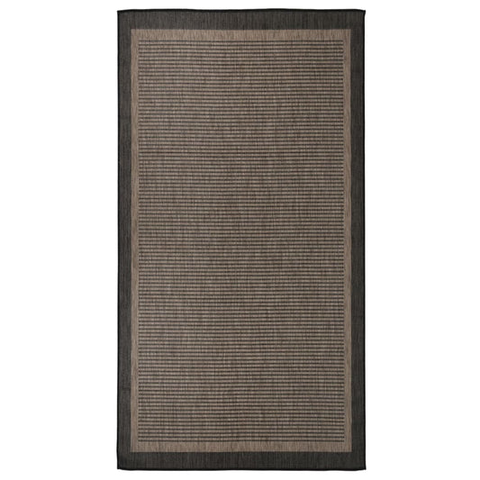 Berkfield Outdoor Flatweave Rug 80x150 cm Dark Brown