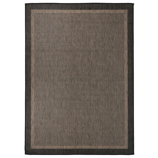 Berkfield Outdoor Flatweave Rug 200x280 cm Dark Brown