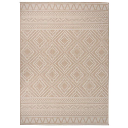 Berkfield Outdoor Flatweave Rug 200x280 cm Brown Stripes