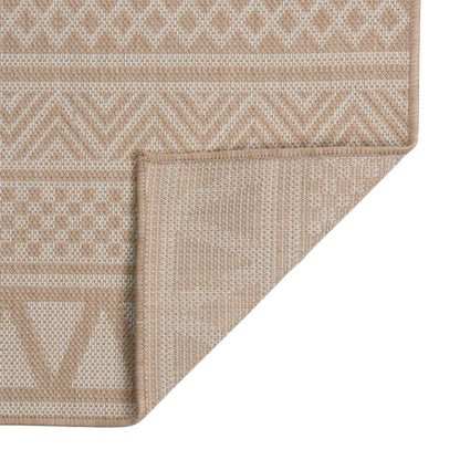 Berkfield Outdoor Flatweave Rug 200x280 cm Brown Stripes