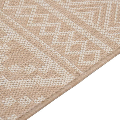 Berkfield Outdoor Flatweave Rug 200x280 cm Brown Stripes