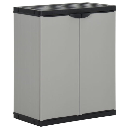 Berkfield Garden Waste Cabinet Grey and Black 68x40x85 cm PP