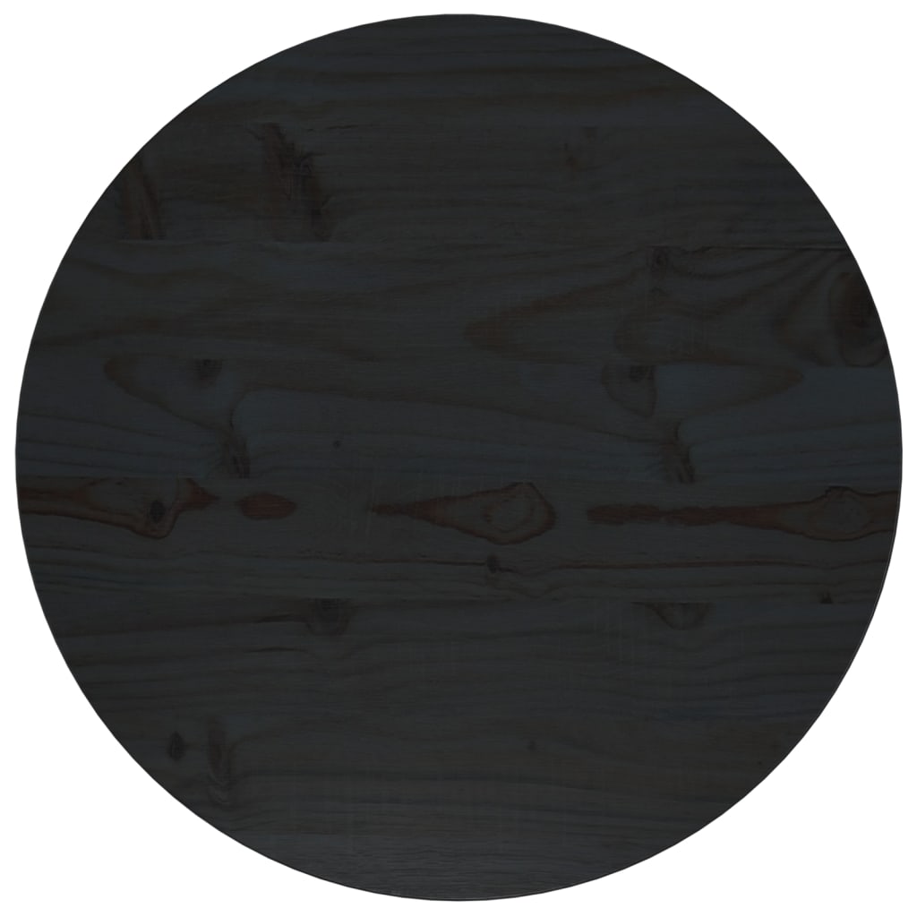 Berkfield Table Top Black Ì÷50x2.5 cm Solid Wood Pine
