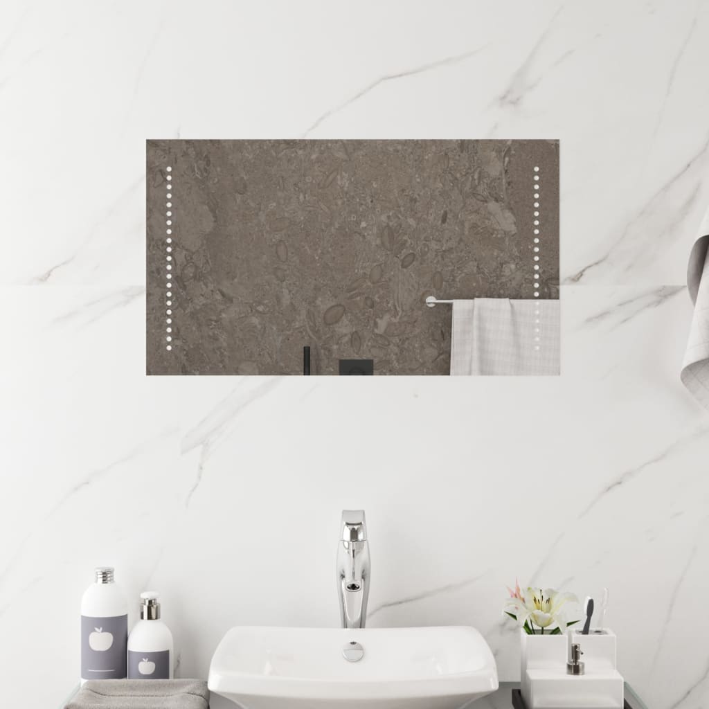 Berkfield LED Bathroom Mirror 70x40 cm