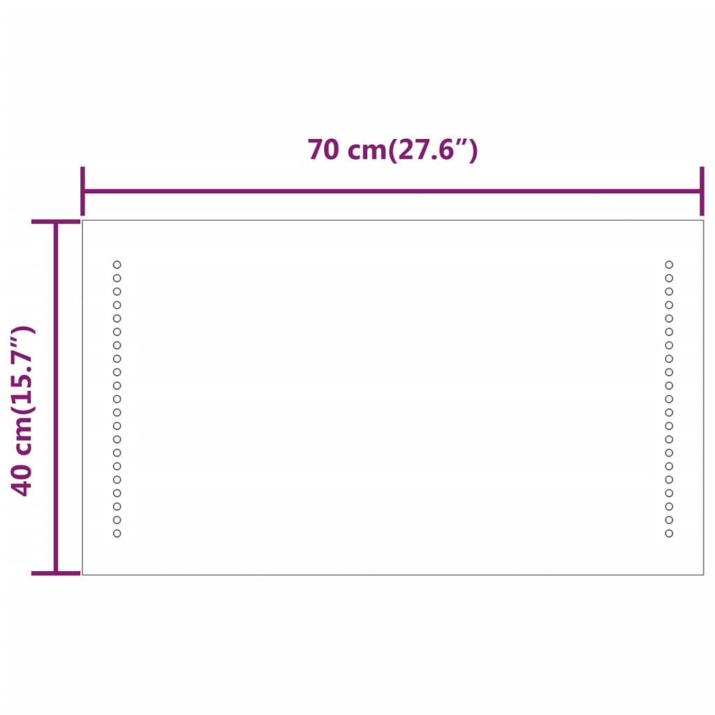 Berkfield LED Bathroom Mirror 70x40 cm