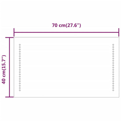 Berkfield LED Bathroom Mirror 70x40 cm