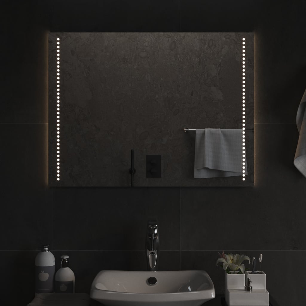 Berkfield LED Bathroom Mirror 80x60 cm