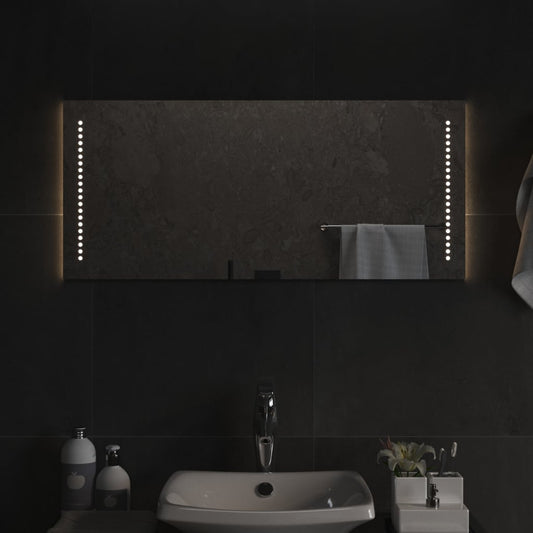 Berkfield LED Bathroom Mirror 90x40 cm