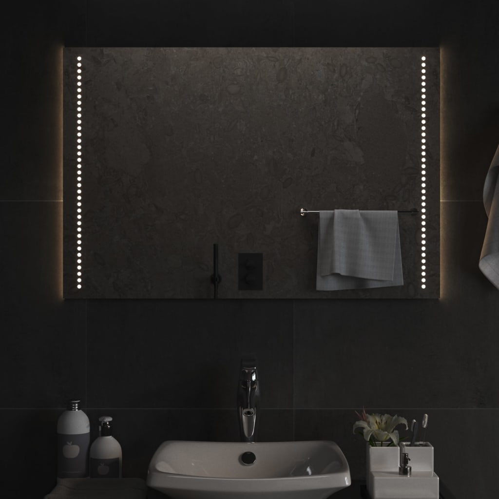 Berkfield LED Bathroom Mirror 90x60 cm