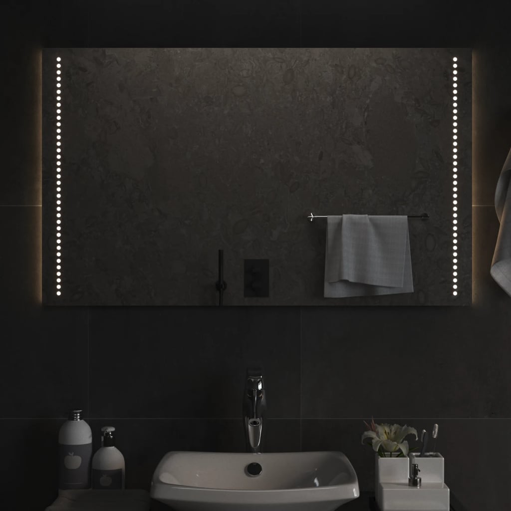 Berkfield LED Bathroom Mirror 100x60 cm