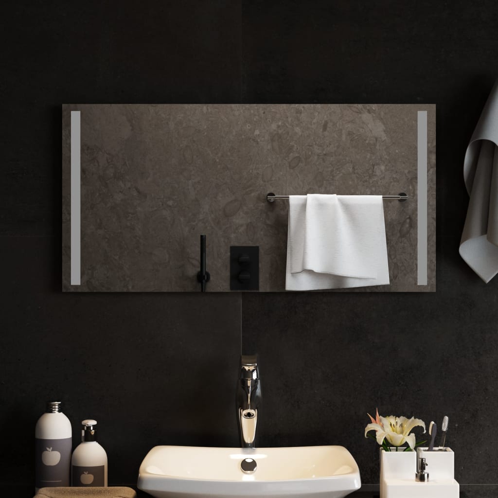 Berkfield LED Bathroom Mirror 80x40 cm