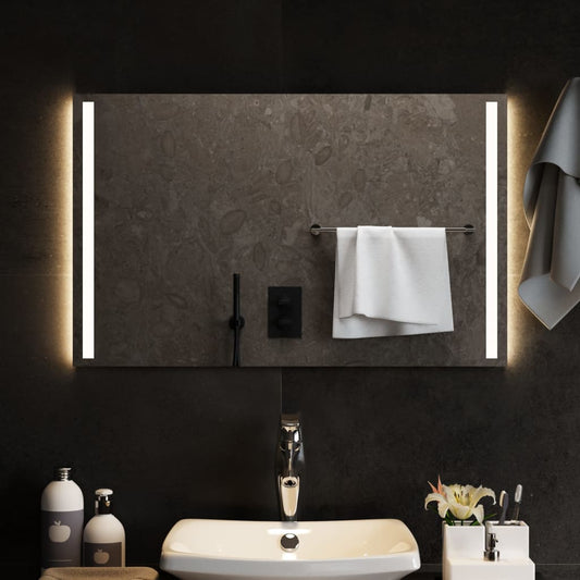 Berkfield LED Bathroom Mirror 80x50 cm