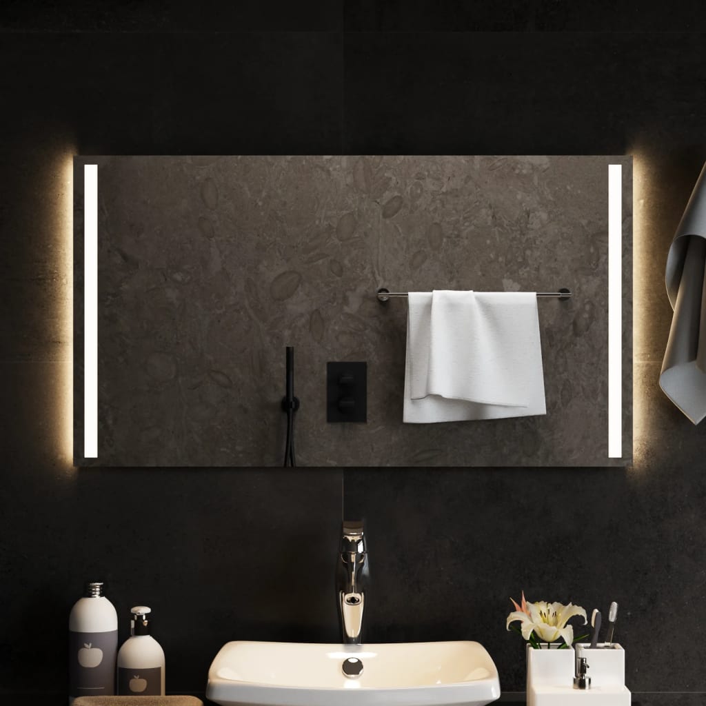 Berkfield LED Bathroom Mirror 90x50 cm