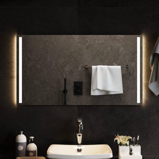 Berkfield LED Bathroom Mirror 90x50 cm