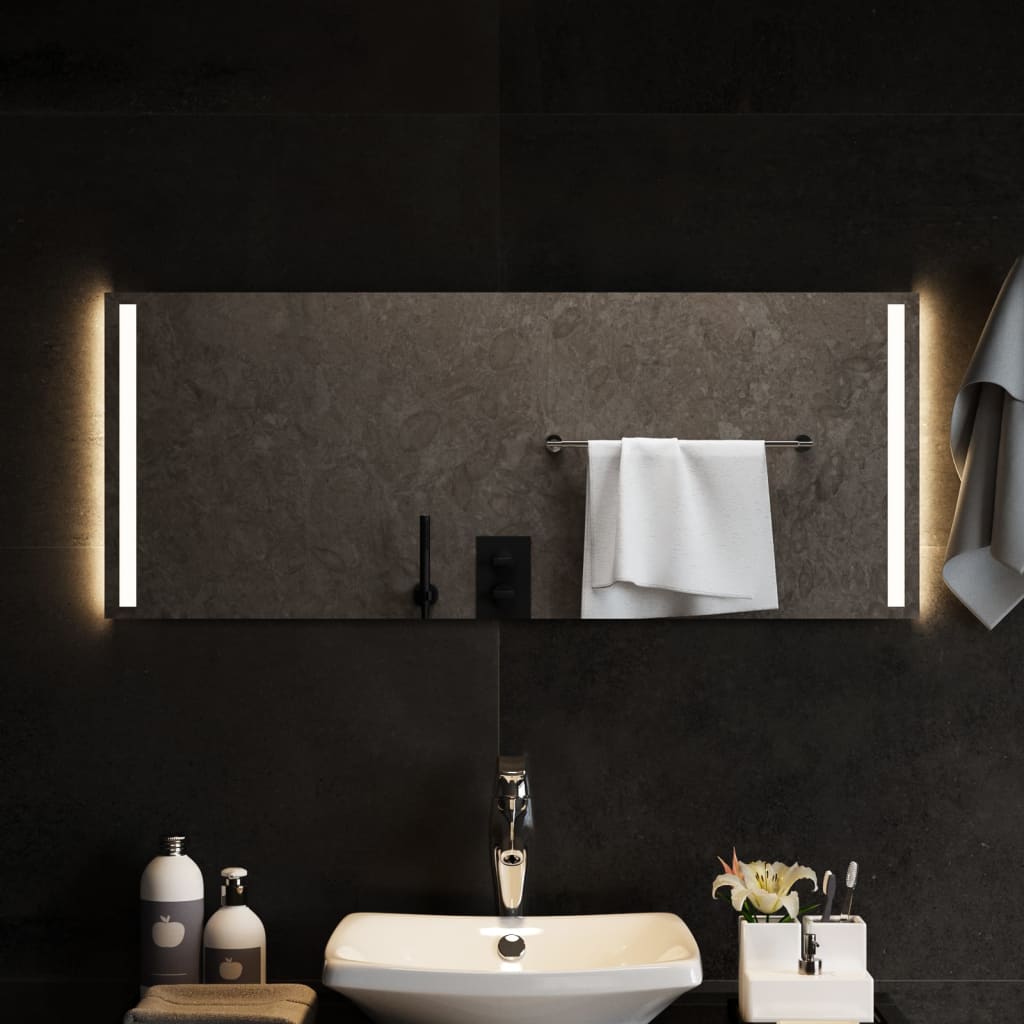 Berkfield LED Bathroom Mirror 100x40 cm
