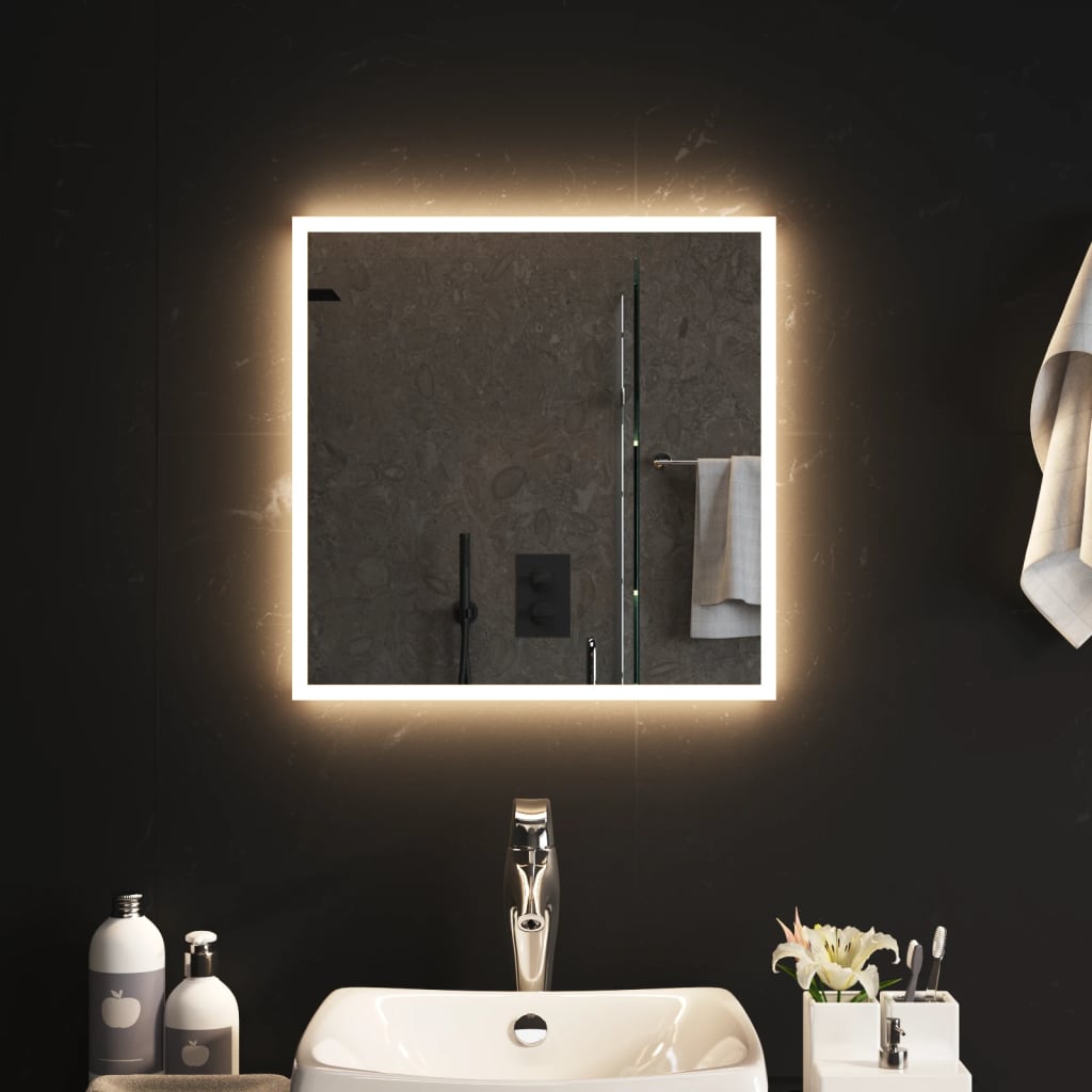 Berkfield LED Bathroom Mirror 50x50 cm