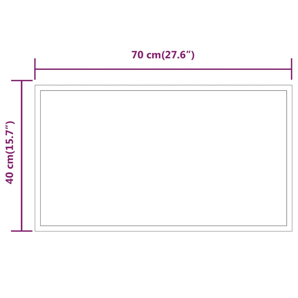 Berkfield LED Bathroom Mirror 70x40 cm
