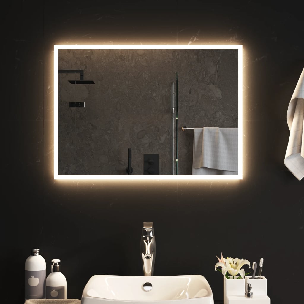 Berkfield LED Bathroom Mirror 70x50 cm