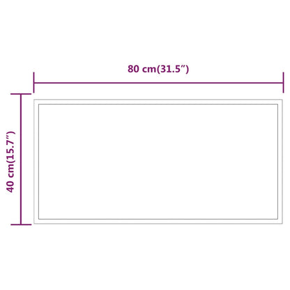 Berkfield LED Bathroom Mirror 80x40 cm