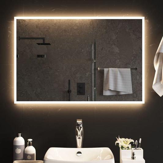 Berkfield LED Bathroom Mirror 90x60 cm