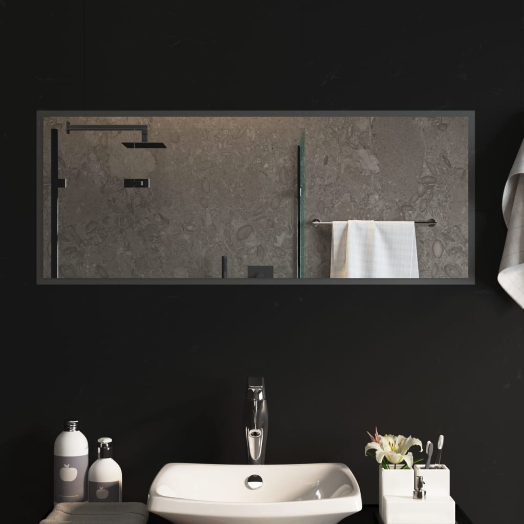 Berkfield LED Bathroom Mirror 100x40 cm
