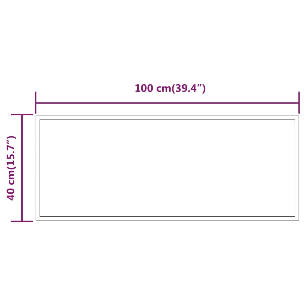 Berkfield LED Bathroom Mirror 100x40 cm