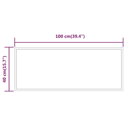 Berkfield LED Bathroom Mirror 100x40 cm