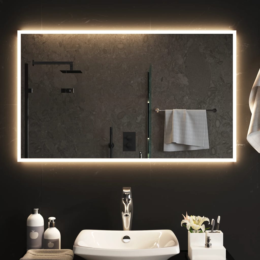 Berkfield LED Bathroom Mirror 100x60 cm