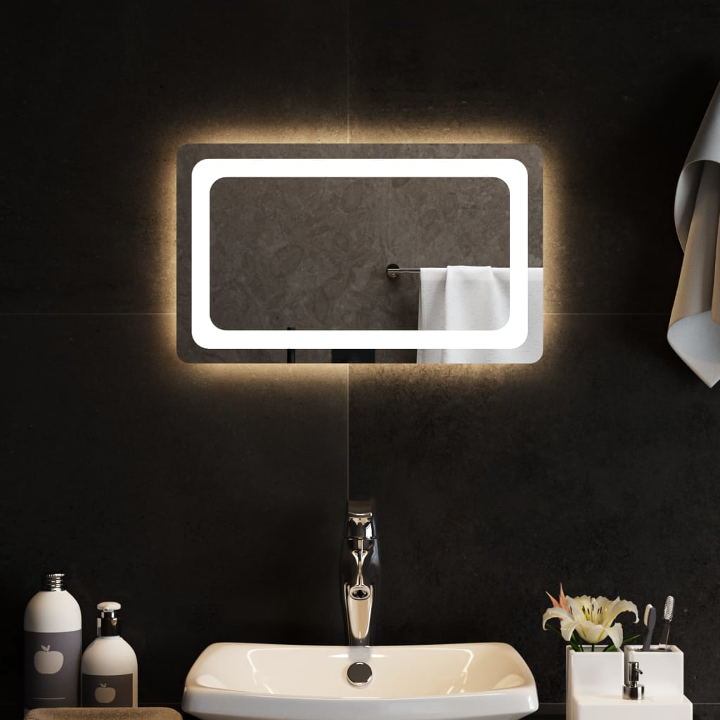 Berkfield LED Bathroom Mirror 50x30 cm