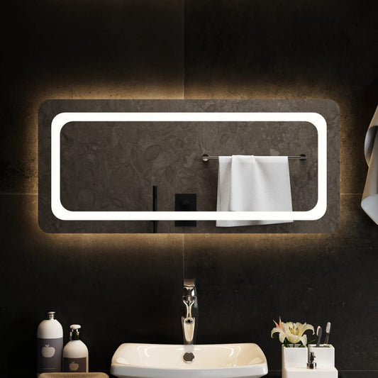 Berkfield LED Bathroom Mirror 90x40 cm