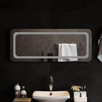 Berkfield LED Bathroom Mirror 100x40 cm