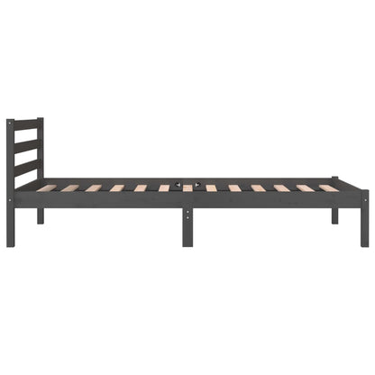 Berkfield Bed Frame Solid Wood Pine 90x190 cm Grey Single