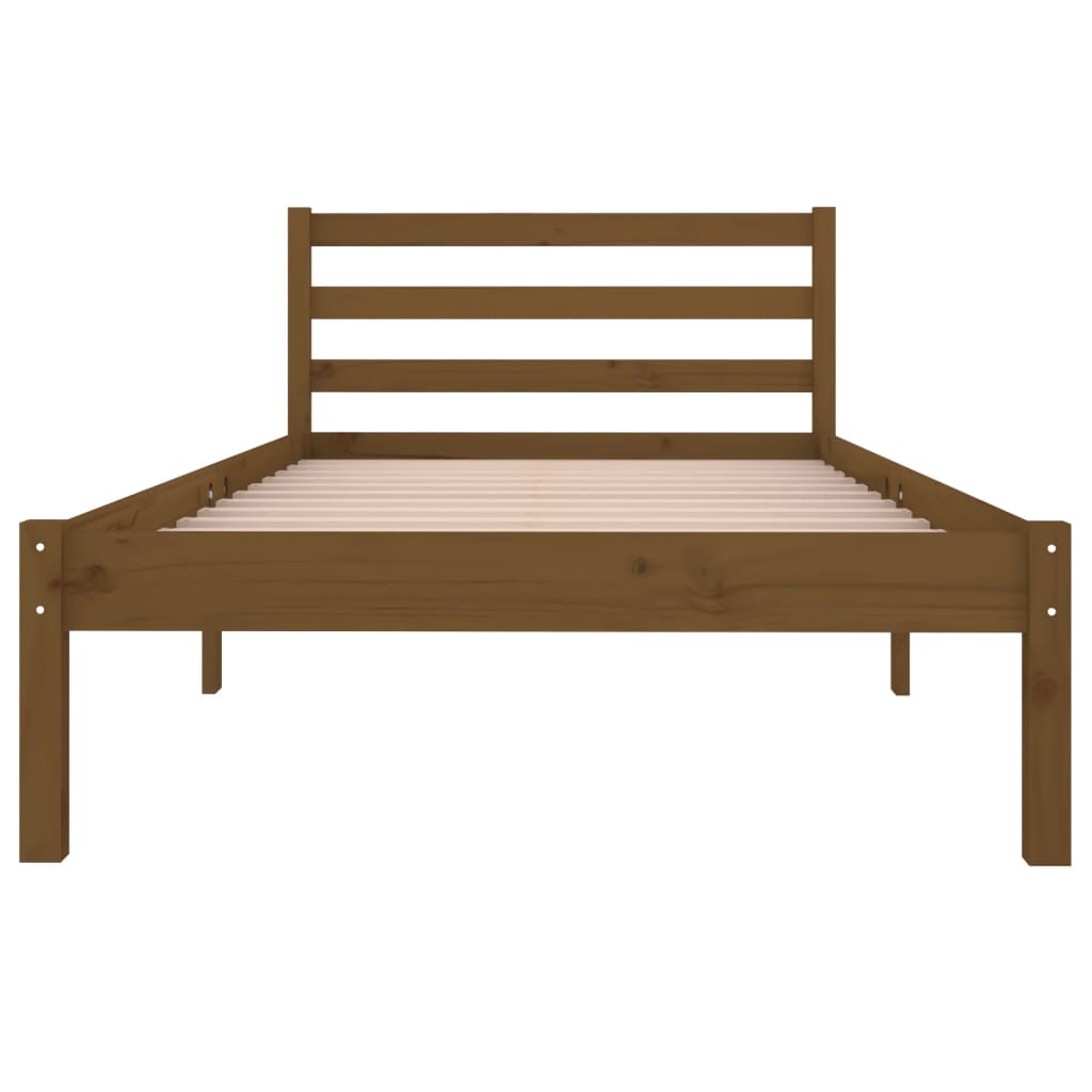 Berkfield Day Bed Solid Wood Pine 90x200 cm Honey Brown