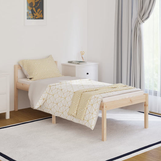 Berkfield Bed Frame 75x190 cm Small Single Solid Wood Pine