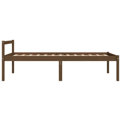 Berkfield Bed Frame Honey Brown 75x190 cm Small Single Solid Wood Pine